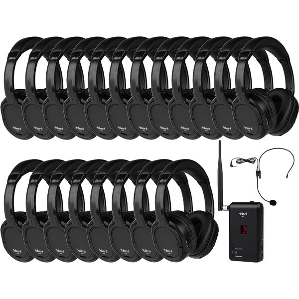 Main product image for Talent Noir Wireless Group Listening Headphone 20 Pack with 1 Portable Transmitter